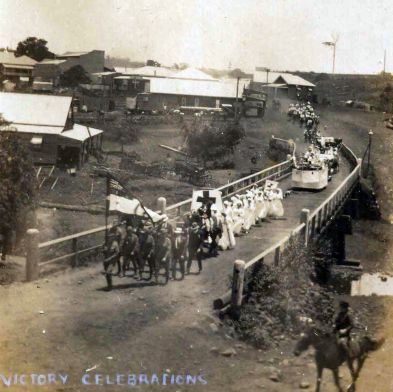Victory celebrations in Maleny at end WW1